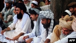 FILE: A jirga or tribal assembly of North Waziristan's tribal leaders.