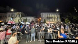 აქცია კახა კალაძის საარჩევნო შტაბთან