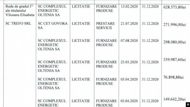Contractele publice ale firmei deținute de mama deputatului Dan Vîlceanu