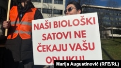 Protesti pacijenata zatvorene sarajevske klinike za biomedicinski potpomognutu oplodnju, 27. januar 2026.