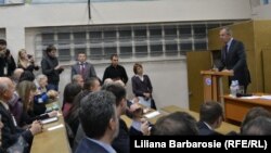 Sergei Lavrov, ţinând o prelegere la ULIM