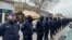 Serbia -- Police in front of cafe in Kula, where local elections are being held, March 29, 2026