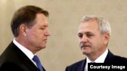 Președintele României, Klaus Iohannis, și liderul social democrat, Liviu Dragnea 