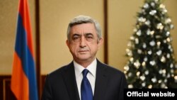 Armenia -- President Serzh Sarkissian delivers a New Year's address to the nation, Yerevan, 31Dec2013