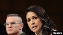 Tulsi Gabbard, directoarea Serviciului Național de Informații al SUA, depune mărturie în fața Comisiei de Informații a Senatului, pe 18 martie, la Washington.