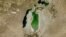 The shrinking imprint of the Aral Sea in a NASA satellite image