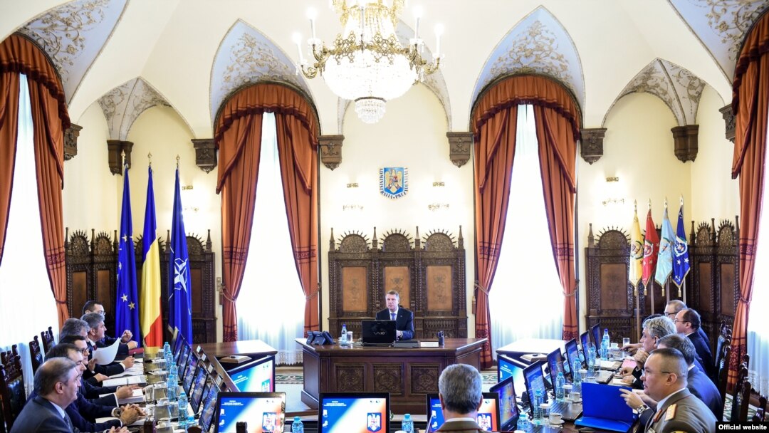 Romania - Ședință a Consiliului Suprem de Apărare a Țării (CSAT), imagine de arhivă