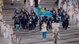Казахстанская сборная на открытии Олимпийских игр в Токио в 2020 году