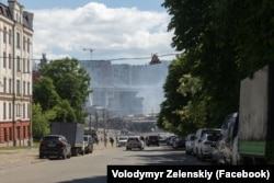Київ димить після російських ударів. 24 травня 2026 року