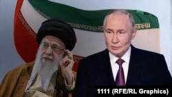 Коллаж: Путин и Хаменеи