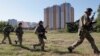 Ukrainian reservists attend military exercises in Kyiv. (file photo)