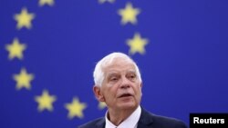 Visoki predstavnik EU za vanjsku politiku Josep Borrell obraća se na plenarnoj sjednici Europskog parlamenta u Strasbourgu, Francuska, 13. septembra 2022.