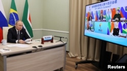 Ռուսաստանի նախագահ Վլադիմիր Պուտինը ելույթ է ունենում BRICS-ի առցանց գագաթնաժողովին, 23-ը հունիսի, 2022թ.