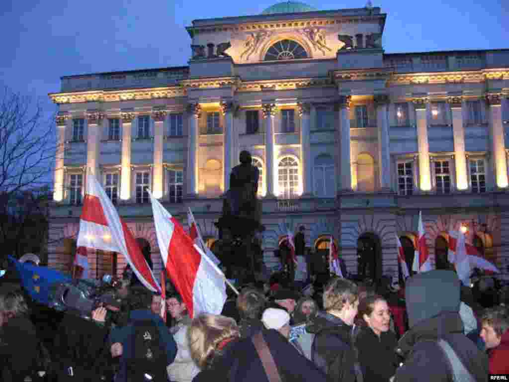 Сьвяткаваньне Дня Волі ў Варшаве, 25 сакавіка 2009 году