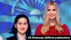 Reyhan Camalova və Ivanka Trump, Qlobal Sahibkarlıq Sammitində.