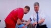 GRAB - Ukraine Presidential Rivals Take Blood Tests