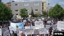 Punëtorët kosovarë, jo rrallëherë, kanë shprehur pakënaqësitë e tyre edhe përmes protestave. (Foto arkivi)