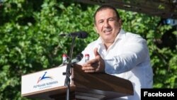 Armenia - Prosperous Armenia Party leader Gagik Tsarukian speaks at an election campaign rally in Aragatsotn province, June 15, 2021.