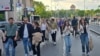 Romania, Bucharest, May 2025, 11, People on Victoria Avenue. 