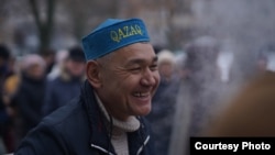 Волонтёр Марат Дарменов. Украина, Киев, 16 февраля 2026 года. Фото Рауля Упорова