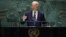 U.S. President Joe Biden addresses the 79th session of the United Nations General Assembly on September 24.