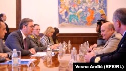 Aleksandar Vučić sa Stjuartom Pičom u Beogradu, 17. septembra 2019.