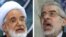 Opposition leaders Mir Hossein Musavi (right) and Mehdi Karrubi