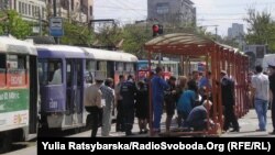 Одне з місць вибухів у Дніпропетровську 27 квітня