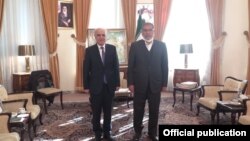 Iran -- Ali Shamkhani (R), the secretary of Iran's Supreme National Security Council, meets with Armenian Ambassador Artashes Tumanian, Tehran, December 27, 2020.