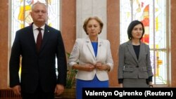 Igor Dodon, Zinaida Greceanîi și Maia Sandu 