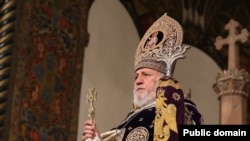 Armenia- Catholicos of All Armenians Garegin II at the rededication ceremony of Echmiadzin Cathedral, September 29, 2024