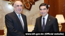 Türkmenistanyň prezidenti Gurbanguly Berdimuhamedow Azerbaýjanyň daşary işler ministri Elmar Magerram ogly Mamedýarow bilen duşuşdy. 31-nji ýanwar, 2018 ý.