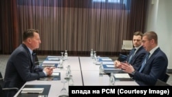 Македонскиот премиер Христијан Мицкоски на средба со Ричард Гренел, специјален пратеник на претседателот Трамп за специјални мисии.