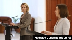Kaja Kallas, la conferința de presă susținută alături de Maia Sandu la Chișinău, pe 8 mai 2026