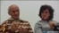 Armenia - Stepan Sularian and his wife Vartine, refugees from the Syrian-Armenian town of Kessab, speak to journalists in Yerevan, 3Apr2014. 