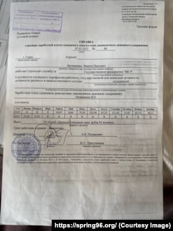 Даведка аб заробку Мікіты Літвіненкі ў ПК-9 за 2024–2025 гады