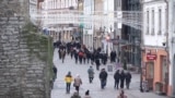 RIGA - LATVIA - PEOPLE WALKING ON THE STREET