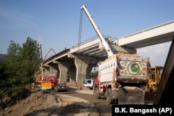 Construction along a CPEC project in Pakistan. (file photo)