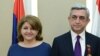 Then-President Serzh Sarkisian and his wife, Rita, in Lebanon in 2012