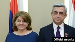 Then-President Serzh Sarkisian and his wife, Rita, in Lebanon in 2012