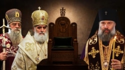 На пост Патриаршего престола ГПЦ претендуют: (справа) митрополит Сенакский и Чхороцкусский Шио Муджири, митрополит Потийский и Хобский Григол Бербичашвили и митрополит Руис-Урбнисский Иов Акиашвили. Фотоколлаж.