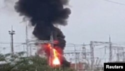 Explozie la o stație de transformatoare electrice din Djankoi, Crimeea,, 16 august 2022.
