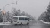 Снегопад в Туркменабаде. Февраль 2021 г.