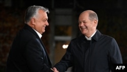 Orbán Viktor miniszterelnök és Olaf Scholz német kancellár Berlinben 2023. november 13-án