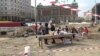 The employees of the Stari grad municipality blocked works on the construction site of the Republic Square