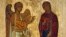 Fragment of Korsun Annunciation Icon – Annunciation of the Blessed Virgin Mary, written around 1022 in Korsun or in Kyiv