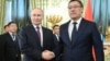 Кыргызстандын президенти Садыр Жапаров менен Орусиянын президенти Владимир Путин. Москва, 2-июль 2025-жыл.
