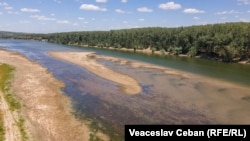 Nivelul râului Nistru din apropiere de statul Telița, raionul Anenii Noi.