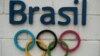 Brazil -- The Rio 2016 Olympics logo is seen on a wall of the future Olympic Park in construction in Barra de Tijuca, Rio de Janeiro, 20Nov2012