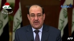 Outgoing Iraqi Primi Minister Nuri al-Maliki (TV screen-grab)